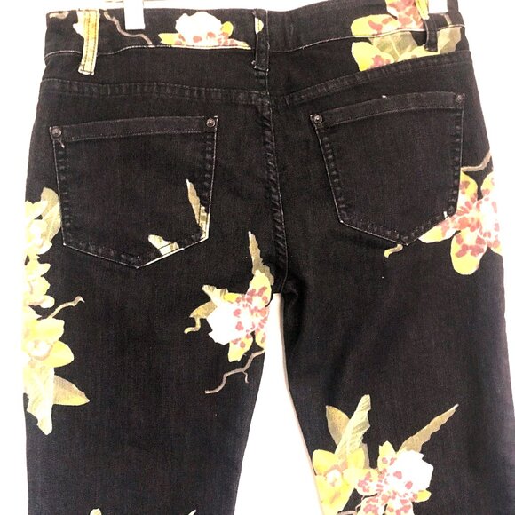 Free People Bellbottom pants with wide legs and orchid design Size 28 - Picture 3 of 6